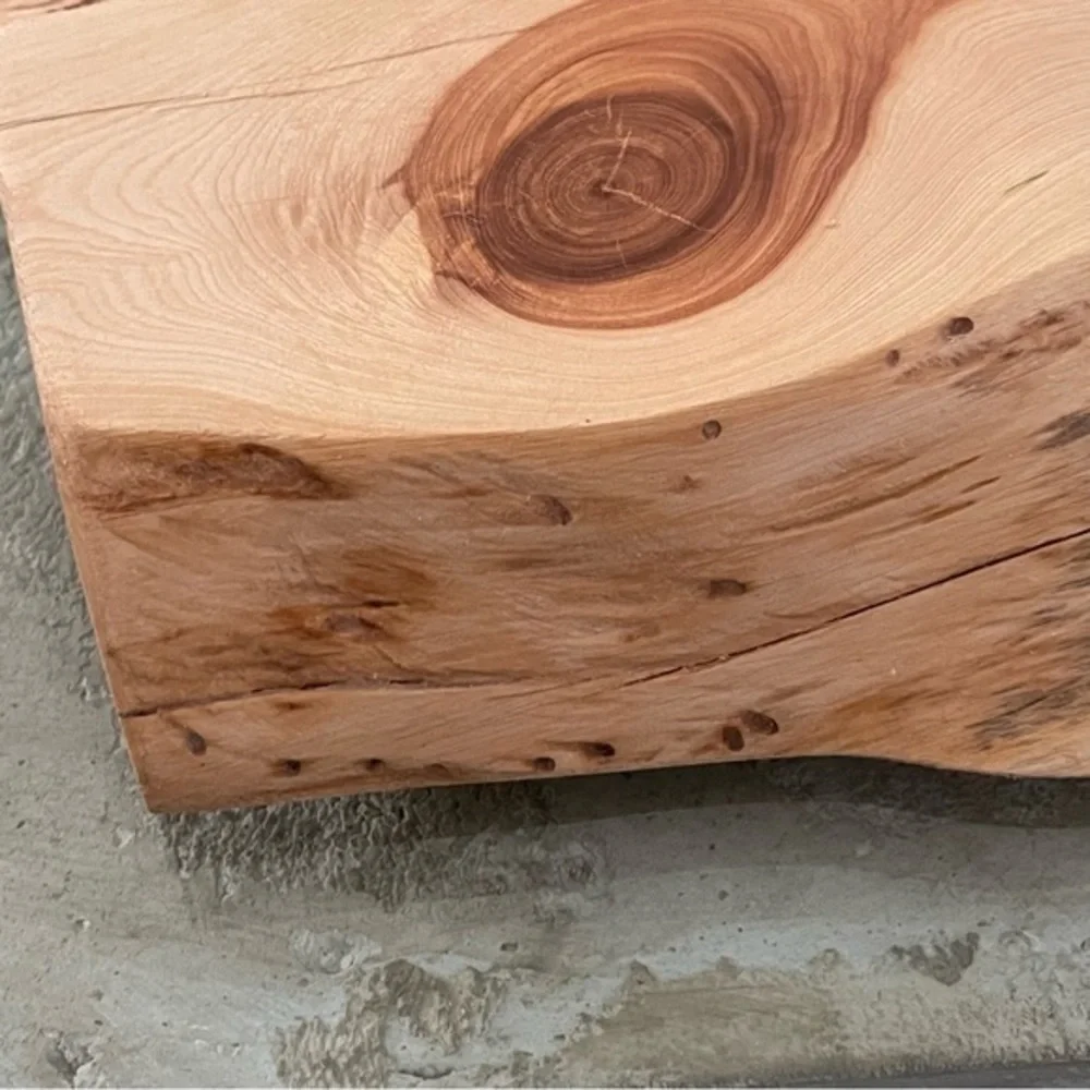 Handmade Long Charcuterie Board Snack NWT Live Edge Juniper Wood Party